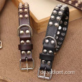 Leder Hundehalsband Bullet Nieten mit Cool